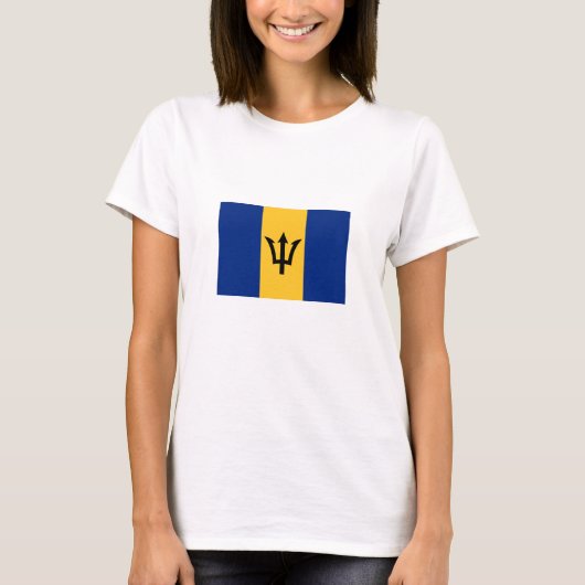 愛国的バルバドス国旗 Tシャツ (正面)