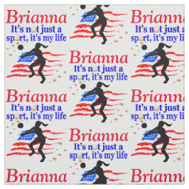 愛国的バレーボールのライフパーソナライズされたファブリック ファブリック