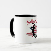 愛国的バレーボールTシャツ マグカップ (正面左)