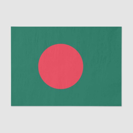 愛国的バングラデシュ国旗のティッシュペーパー 薄葉紙 (正面)