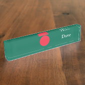 愛国的バングラデシュ国旗 デスクネームプレート (側面)