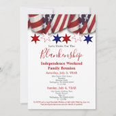 愛国的バンティンファミリー懇親会テンプレート 招待状 (正面)