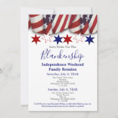 愛国的バンティンファミリー懇親会テンプレート 招待状 (正面)