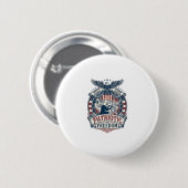 愛国的パズル愛好家ベクターグラフィックTシャツ 缶バッジ (正面&裏面)