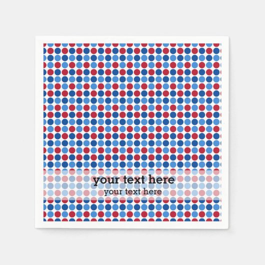 愛国的パターン スタンダードカクテルナプキン (正面)