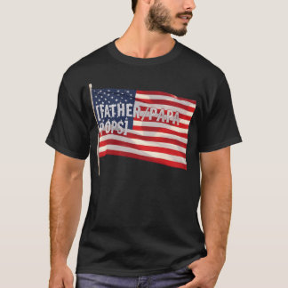 愛国的パパ国旗FatherPapaPopsプレゼント Tシャツ