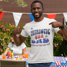 愛国的パパ7月Tシャツ4日パパ7月4日