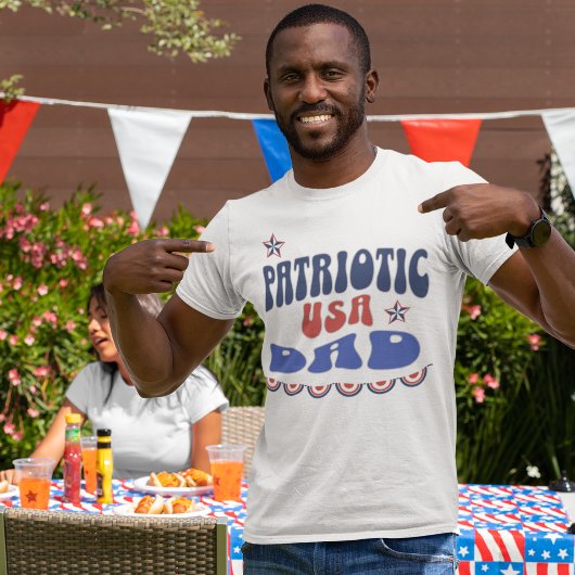 愛国的パパ7月Tシャツ4日パパ7月4日 Tシャツ