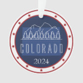 愛国的パーソナライズされたなクリスマス装飾 – USA オーナメント (正面)