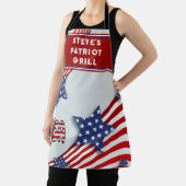 愛国的パーソナライズされたなグリル エプロン (インサイチュ)