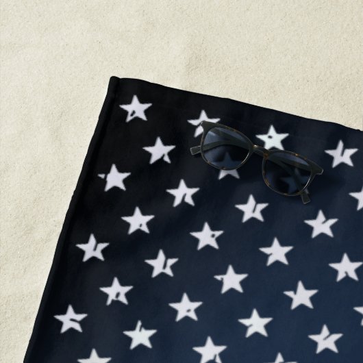 愛国的パーソナライズされたなスターストライプズ米国国旗 ビーチタオル (インサイチュ)