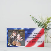 愛国的パーソナライズされたな写真カード シーズンカード (スタンド正面)