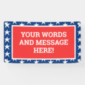 愛国的パーソナライズされたな旗 横断幕 (横)