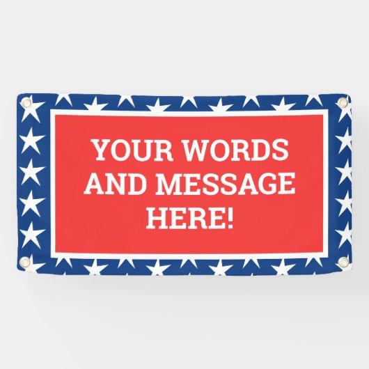 愛国的パーソナライズされたな旗 横断幕 (横)
