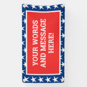 愛国的パーソナライズされたな旗 横断幕 (縦)