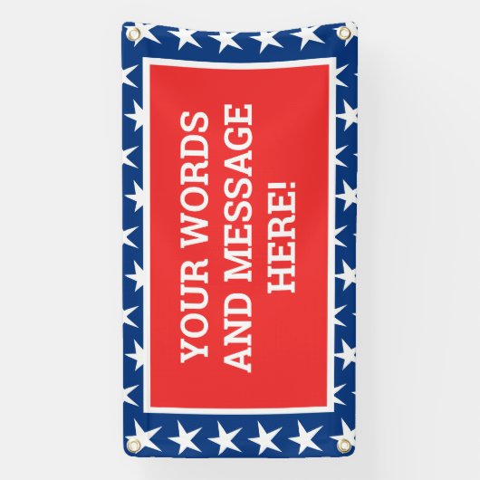 愛国的パーソナライズされたな旗 横断幕 (縦)
