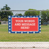 愛国的パーソナライズされたな旗 横断幕 (インサイチュ)