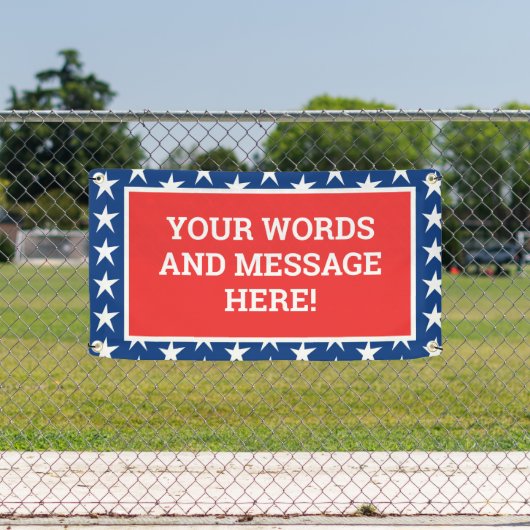愛国的パーソナライズされたな旗 横断幕 (インサイチュ)