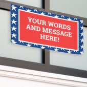 愛国的パーソナライズされたな旗 横断幕 (ビルの外側)