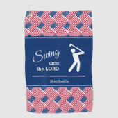 愛国的パーソナライズされたな米国国旗 ゴルフタオル (正面)