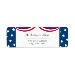 愛国的パーソナライズされたな米国差出人住所 ラベル