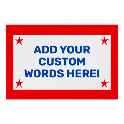 愛国的パーソナライズされたな ポスター (正面)