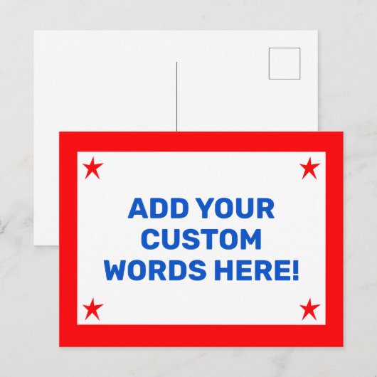 愛国的パーソナライズされたな ポストカード (正面/裏面)