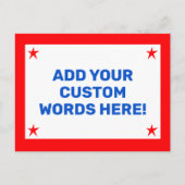 愛国的パーソナライズされたな ポストカード (正面)