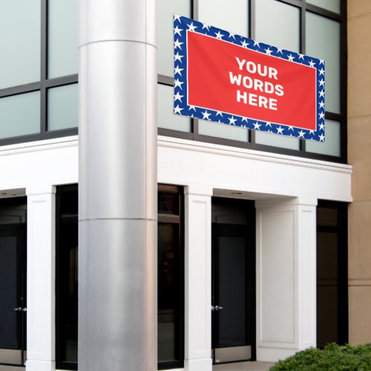 愛国的パーソナライズされたな 横断幕 (ビルの外側)