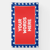 愛国的パーソナライズされたな 横断幕 (縦)