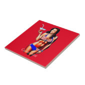 愛国的ビキニフィットネスモデルサンダー_コーブ タイル (側面)