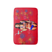 愛国的ビキニフィットネスモデルサンダー_コーブ バスマット (正面縦)