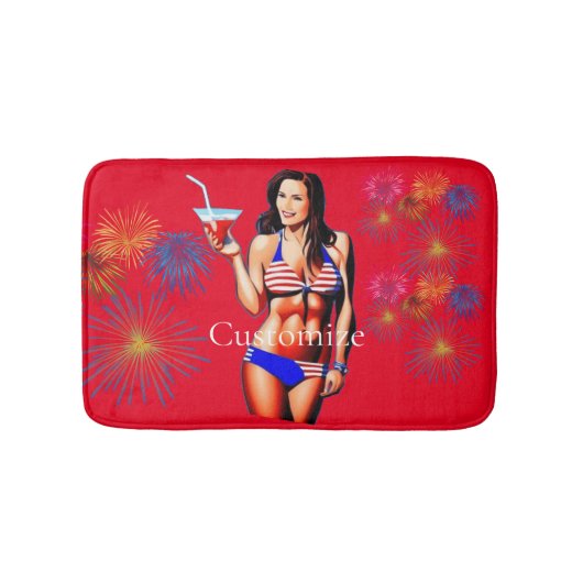 愛国的ビキニフィットネスモデルサンダー_コーブ バスマット (正面)