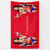 愛国的ビキニフィットネスモデルサンダー_コーブ 横断幕 (縦)