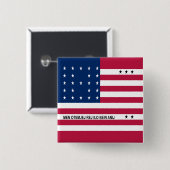 愛国的ビキニ国旗のボタン 缶バッジ (正面&裏面)