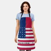 愛国的ビキニ国旗 エプロン (着用した状態)