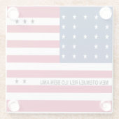 愛国的ビキニ国旗 ガラスコースター (裏面)