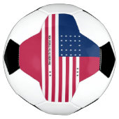 愛国的ビキニ国旗 サッカーボール (回転)