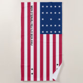 愛国的ビキニ国旗 ビーチタオル (正面)