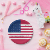 愛国的ビキニ国旗 ペーパープレート (パーティー)