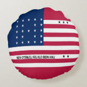 愛国的ビキニ国旗 ラウンドクッション (裏面)