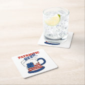 愛国的ビール スクエアペーパーコースター (インサイチュ)