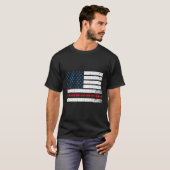 愛国的フィットネストレーナーアメリカ国旗Bodybu Tシャツ (正面フル)