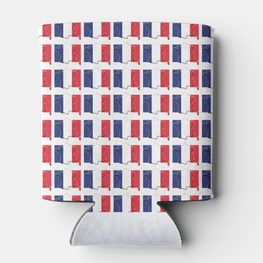 愛国的フランスのな国旗リベルトエガリテフラテルニテ 缶クーラー (裏面)