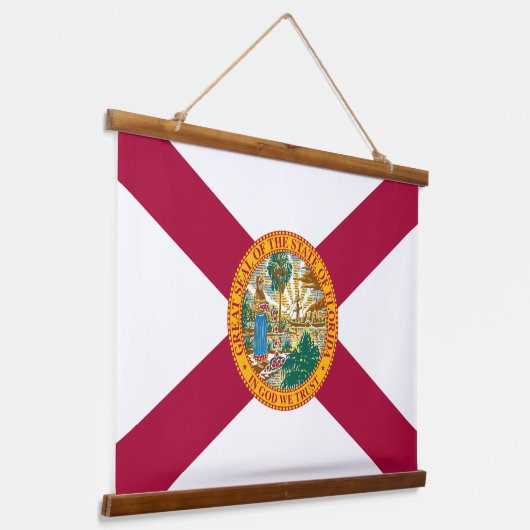 愛国的フロリダタペストリー、フロリダ州旗 吊り下げ型タペストリー (傾斜あり)