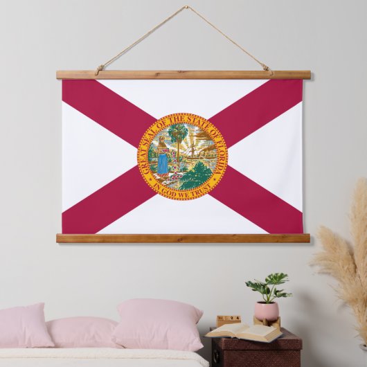 愛国的フロリダタペストリー、フロリダ州旗 吊り下げ型タペストリー (寝室)