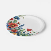 愛国的フローラ調和 ペーパープレート (アングル)