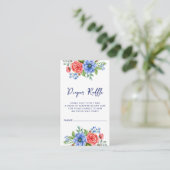 愛国的フローラ赤白青おむつラッフルベビー エンクロージャーカード (スタンド正面)