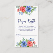 愛国的フローラ赤白青おむつラッフルベビー エンクロージャーカード (正面)