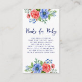 愛国的フローラ赤白青図書ベビー エンクロージャーカード (正面)